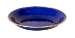 Emaille Teller - tief, 20 cm, blau