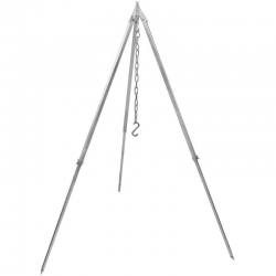 Dreibein mit Aufhngekette und Haken fr Feuertpfe und Gulaschkessel verzinkt 160 cm