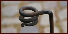 Fackelhalter aus Stahl, handgeschmiedet