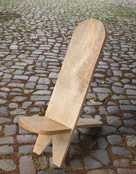 Steckstuhl aus massivem Hartholz