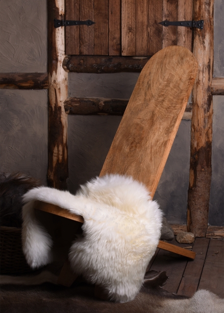 Steckstuhl aus massivem Hartholz