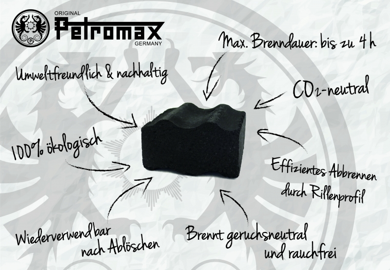 Grillkohle Petromax Cabix Plus Briketts fr Dutch Oven und Feuertpfe