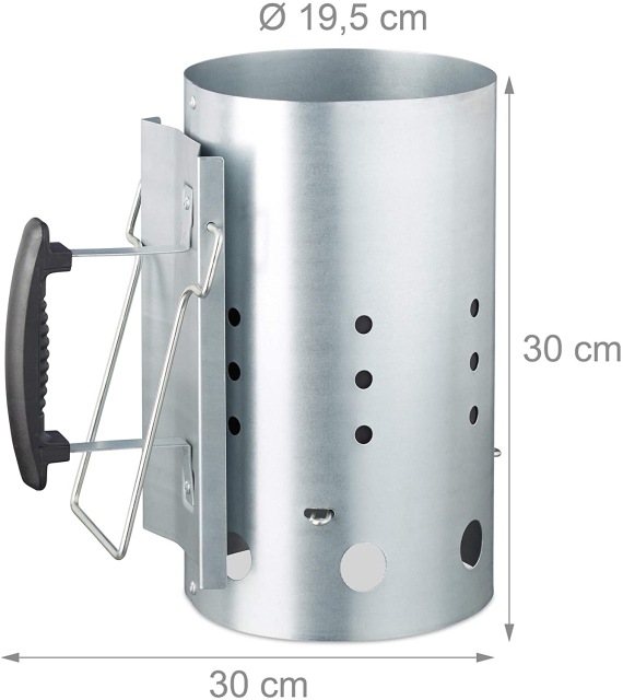 Groer Anzndkamin fr BBQ, Dutchoven und Grills HxD: 30 x 19 cm