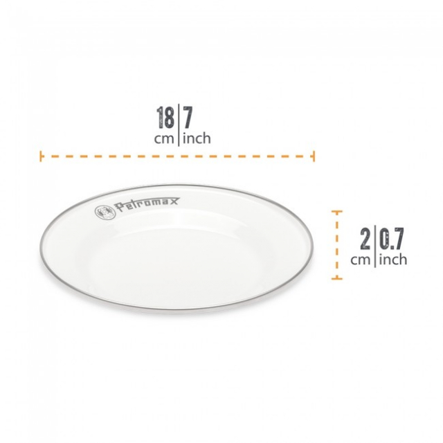 Petromax Emaille Teller wei, 2 Stck im Set (18 cm)