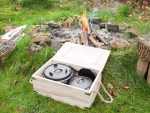 Dutch-Oven Set, 7-teiliges Outdoor Koch- und Grillset aus Gusseisen
