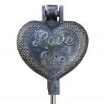 Rome Love Pie Iron aus Gusseisen, Liebeseisen herzfrmig