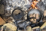 Gusseiserne Kasserolle mit Deckel kr1